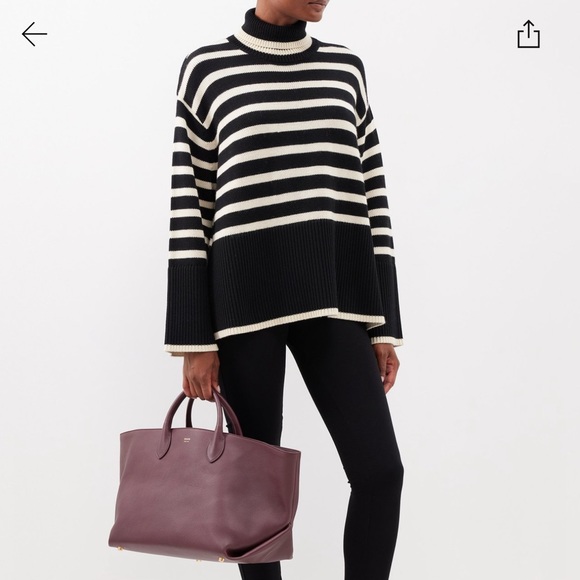 NEW - Toteme striped wool-blend sweater/ Size-S/ 56% wool, 44% organic cotton. - Picture 2 of 4